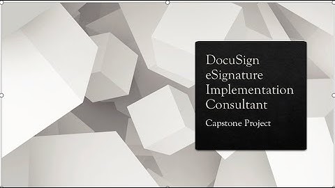 DocuSign eSignature Implementation Consultant-Capstone Project
