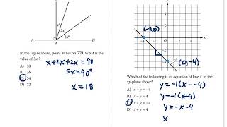 SAT Practice Test 10 Section 3: Math no calc (solutions & explanations)