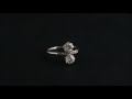 A RARE EDWARDIAN PLATINUM TWIN DIAMOND 1900 ca FINE RING!