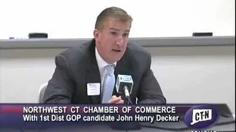 John Henry Decker addresses the Northwest Connecti...