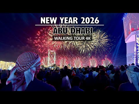 Guinness World Record 62 Min Fireworks Abu Dhabi New Year 2026 Walking Tour 4K 