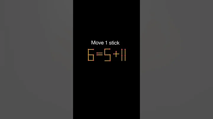Move 1 matchstick to make equation true | math puzzle | Brain test #matchstick #matchsticks #shorts
