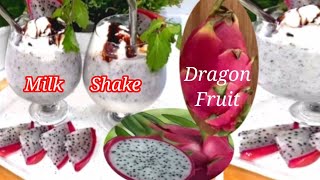 Dragon Fruit Milk Shake | How To Make Dragon Fruit Juice | Fresh Dragon Fruit Samadhi |