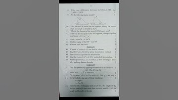 class 10 half yearly maths question paper 2023 Seba board