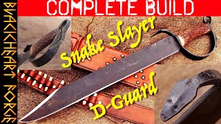"Snake Slayer" D-Guard Bowie, Hand-forged Civil War Replica; Complete Build