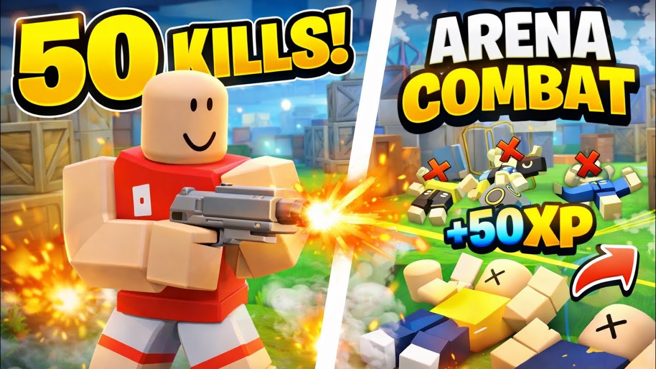 “GILA! 50 KILL DI ROBLOX ARENA COMBAT 😱🔥”