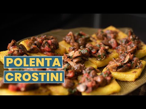 Polenta Crostini with Mushroom: A Perfect Party Snack