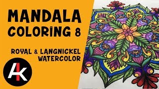 Mandala Coloring 8 - Royal & Langnickel Watercolor Resimi