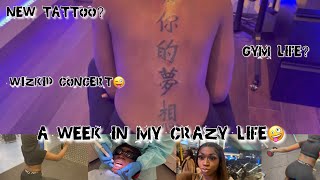 Daily Vlog New Tattoo, Gym Girl Now,New Teeth, Wizkid Concert