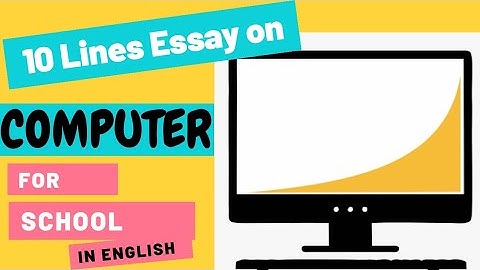 10 Lines Essay on Computer in English//Paragraph on Computer//short speech on Computer
