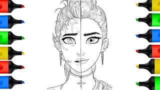 Rumi Kpop Demon Hunters |Rumi Coloring Videos | Rumi Huntrix Coloring