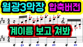Piano Sonata No.14 3rd Movt (월광 소나타 3악장) (압축 버전) (계이름악보만) - L.V.Beethoven (베토벤)