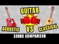 Acoustic guitar vs classical guitar sound comparison