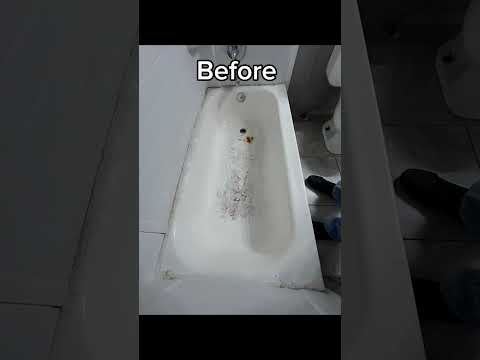Worn bathtub restored with refinishing work