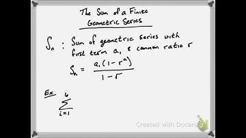 1-Minute Math:  Sum of a Finite Geometric Series