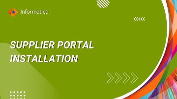 Supplier Portal Installation
