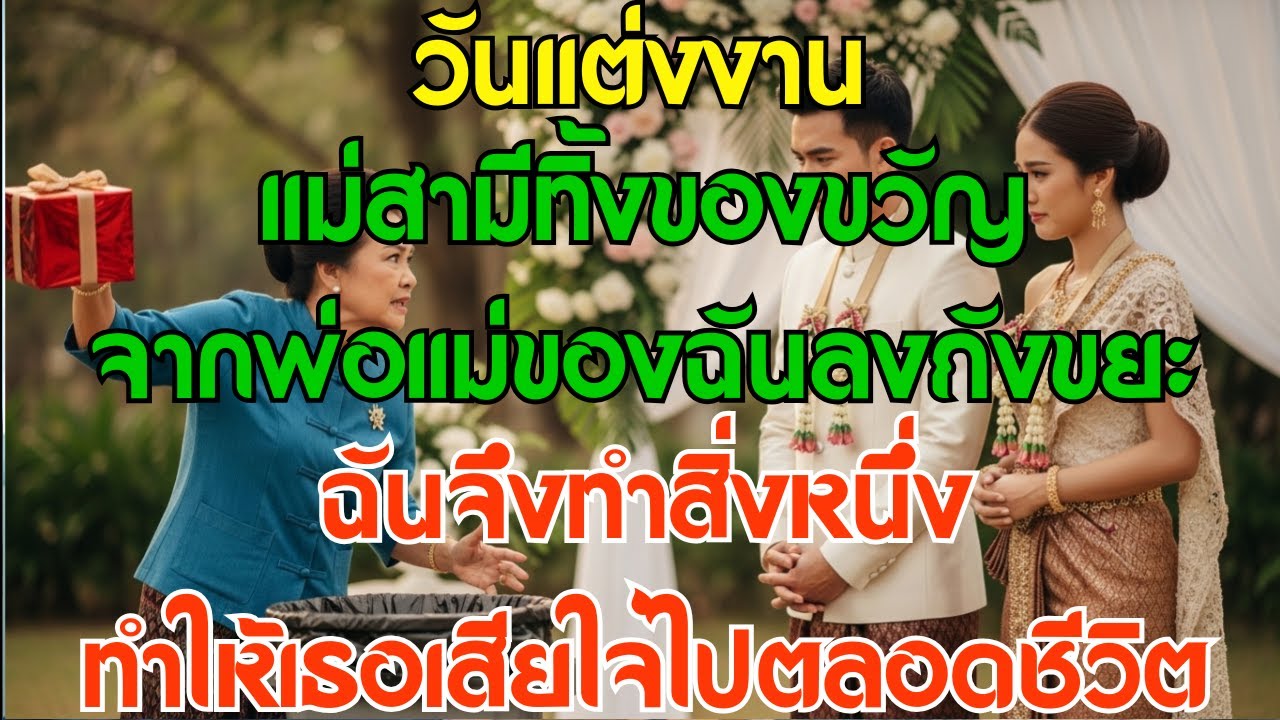 วันแต่งงาน แม่สามีทิ้งของขวัญจากพ่อแม่ของฉันลงถังขยะ ฉันจึงทำสิ่งหนึ่งที่ทำให้เธอเสียใจ