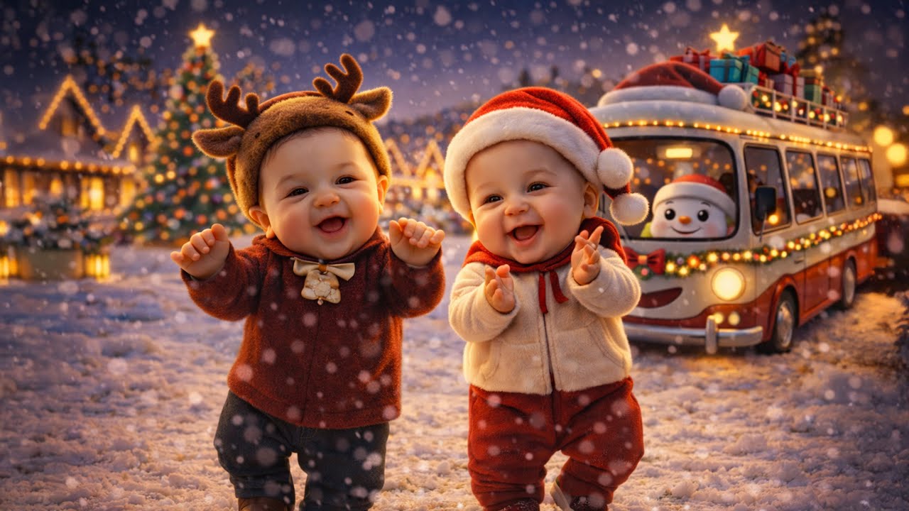 Jingle Ride, Christmas Day 🎄 | Baby Bus Christmas Song for Toddlers | Cozy Winter Music