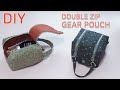 DIY Double zip gear bag/Double Zip Fabric Travel Pouch/넓게 열리는 지퍼 파우치 만들기 [JSDAILY]