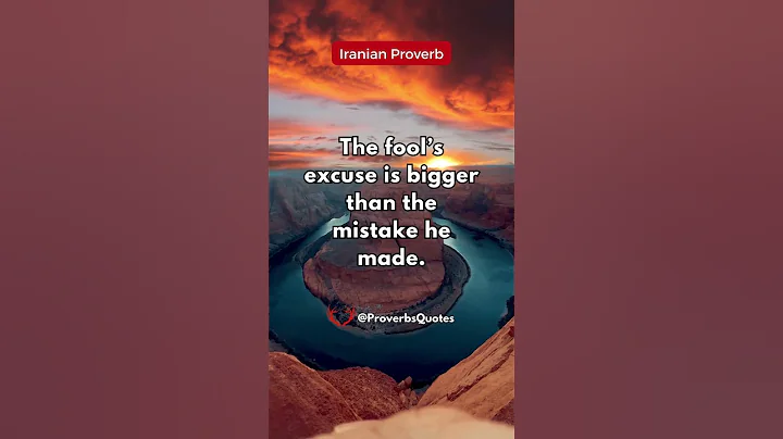 The fool’s excuse is bigger than the mistake he made  #IranianProverb #shorts #subscribe