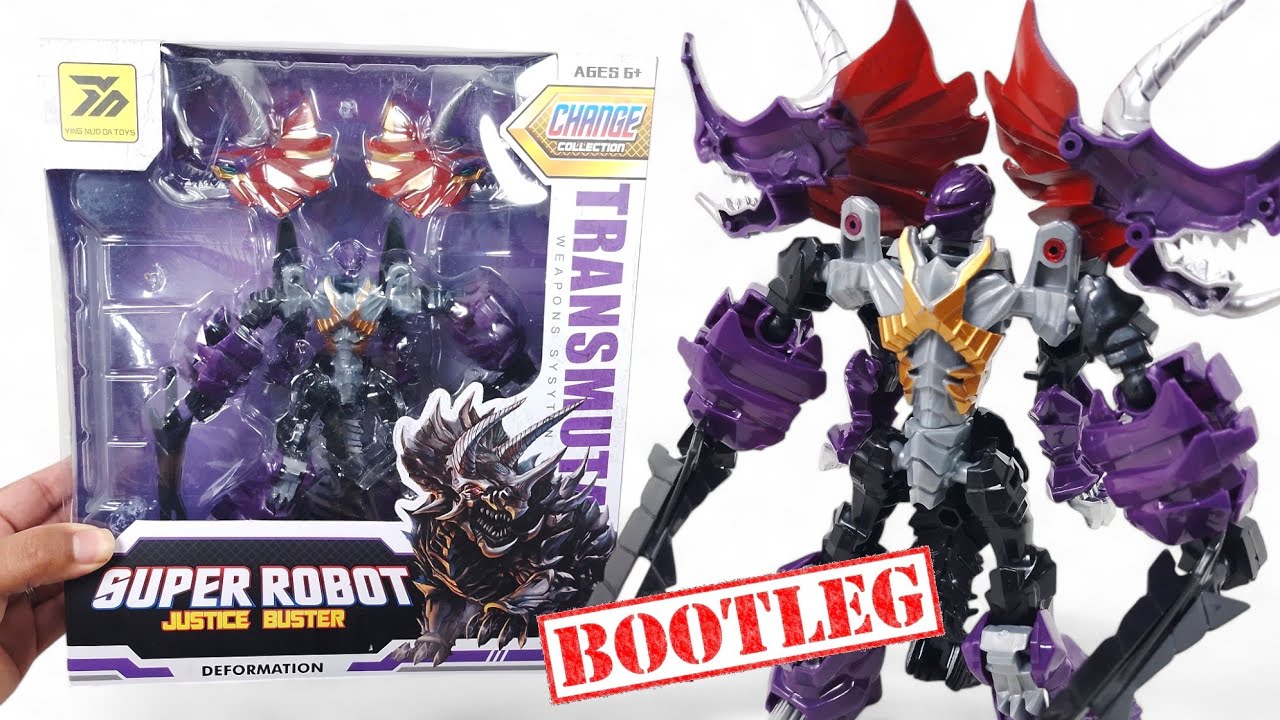 Slug AOE VOYAGER BOOTLEG! Transformers Super Robot Justice Buster Unboxing! | Victron