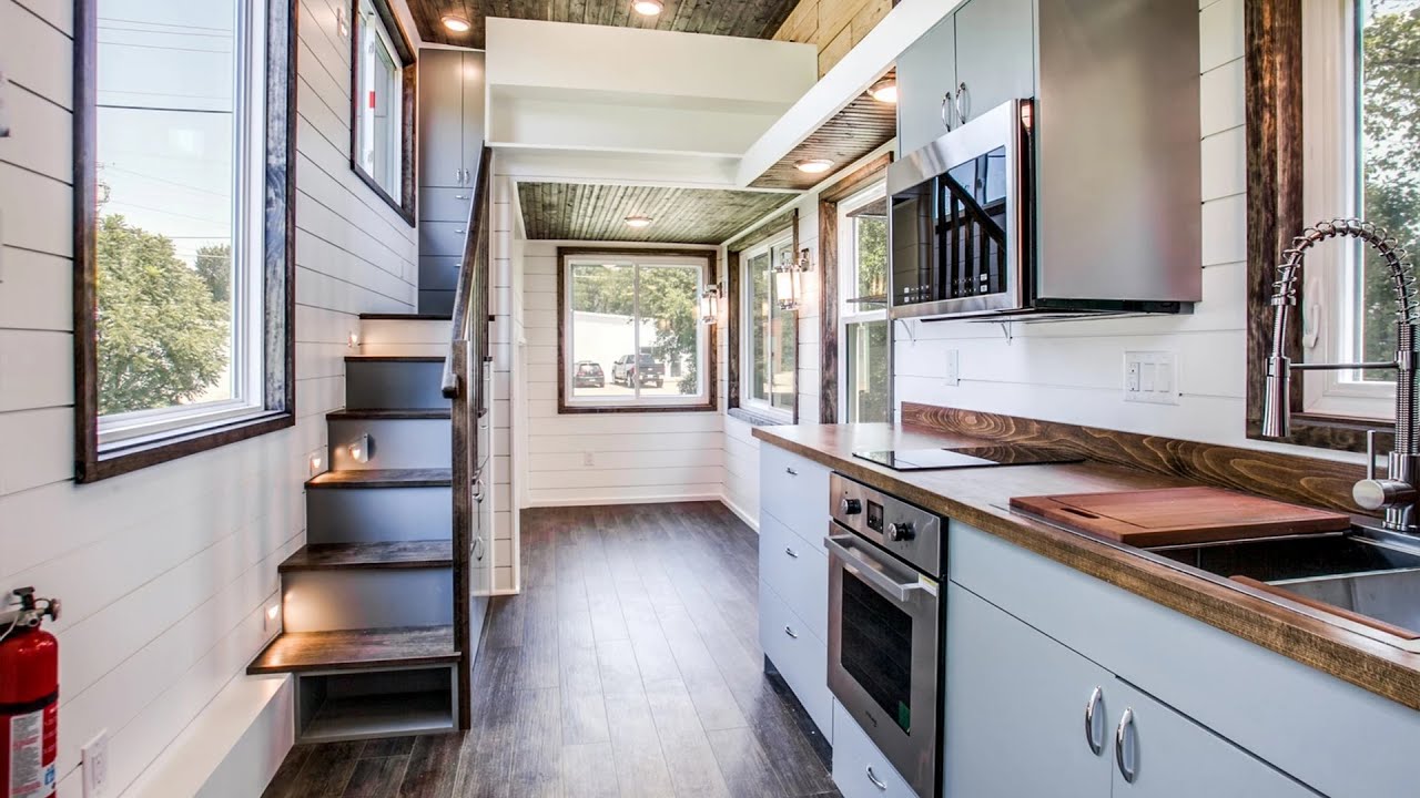 Amazing Beautiful Double Split-level Queen-Size Loft with Wrap-around Landing | Tiny House Life