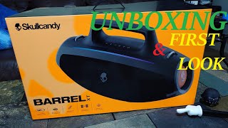 Skullcandy Barrel XT Bluetooth Boombox Speaker 📦 Unboxing, First Look \& 🔉 Sound Demo