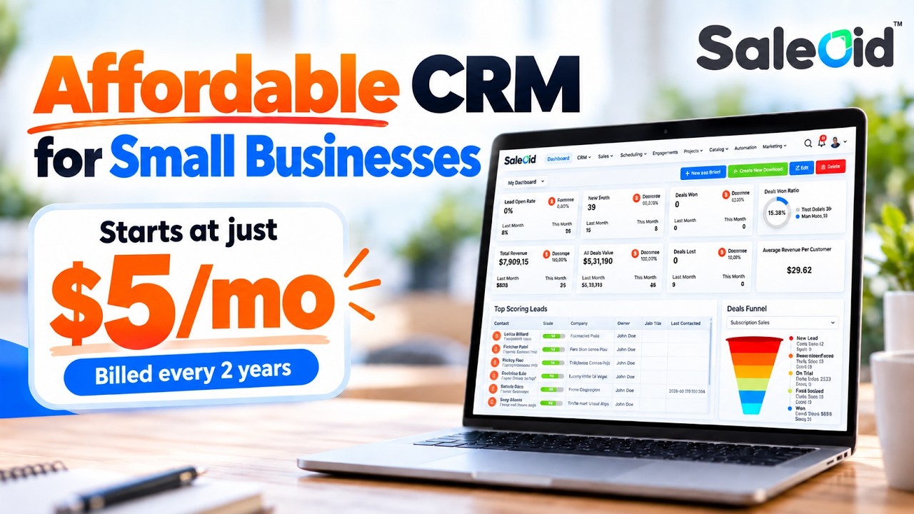 Présentation du logiciel CRM simple Saleoid