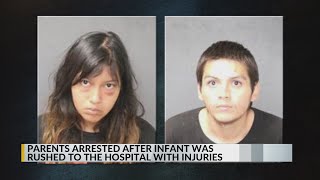 Parents arrested after baby rushed to the hospital with life-threatening injuries
