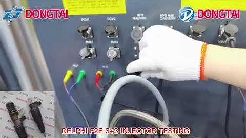DELPHI F2E 3+3 INJECTOR PIPE CONNECTION AND TESTING MANUAL ON MULTIFUNCTION TEST BENCH CR919S