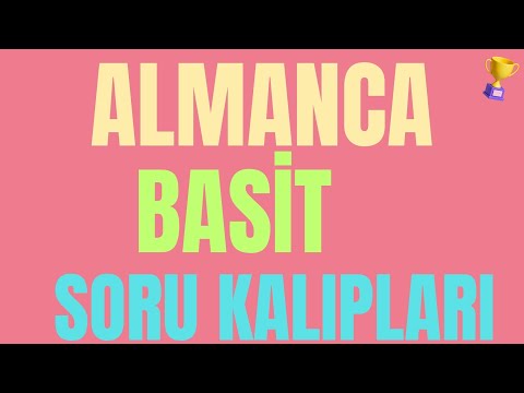 A1/A2  –ALMANCA TEMEL SORU KALIPLARI VE CEVAPLARI