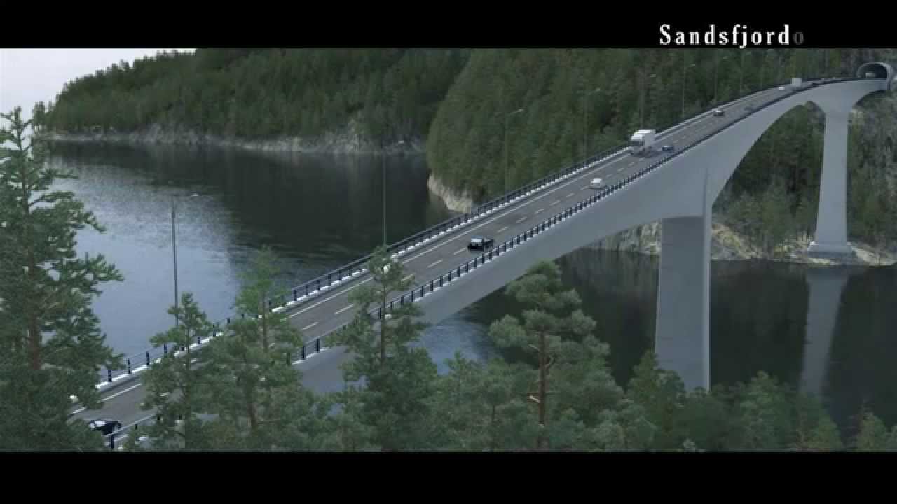 Statens vegvesen  Sandsfjordbrua   sjå korleis brua blir