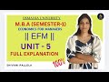 EFM | ECONOMICS FOR MANAGERS | UNIT-5 FULL EXPLANATION | MBA | SEM-1 | OU | @shivanipallela