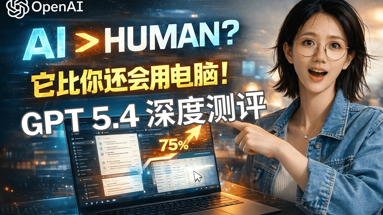 GPT-5.4 Thinking最重要的升级，不是更聪明，而是比你还会操作电脑！| 深度实测后我看懂了OpenAI的野心