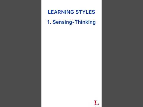 Learning Style based on Carl Jung’s Theory (Sensing,Thinking, Feeling, Intuitive)
