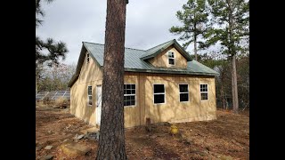 Off Grid Cabin Exterior Remodel Before Paint, Progress and WalkAround