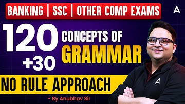 Bank Exams 2025-26 | English 120 Rule/Concepts Of Grammar | All In One Class | By Anubhav Sir