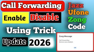 How to Enable Call Forwarding Without Notification Bell | Jazz Zong Ufone Code 2026