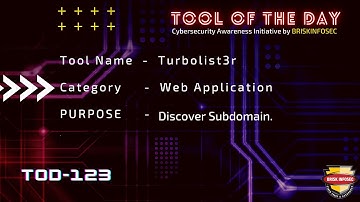 Turbolist3r Tool Web Application Subdomain Discover | TOD 123 | Briskinfosec