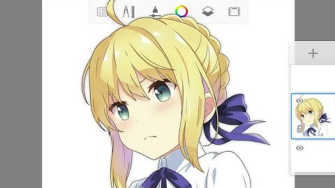 【 SpeedPaint 】Saber from Fate Series Autodesk Sketchbook Android