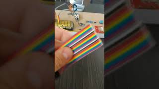 10- Way Rainbow Flat Ribbon Cable -2 Meter | Multi - color Jumper Wire Strip