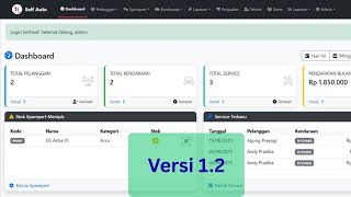 Aplikasi Bengkel Mobil & Motor Web Base Versi 1.2 screenshot 2