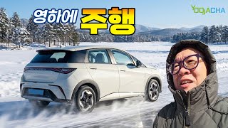 BYD 돌핀, 혹한의 날씨에 1회충전으로 몇 km 달리는지 달려 봤습니다.