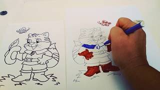 Кот в сапогах. Волшебные рисунки. Учимся рисовать. Кот в сапогах. Волшебные рисунки. Учимся рисовать.
