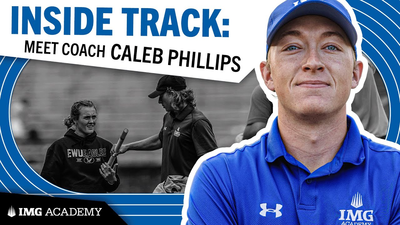 Закулисные занятия по легкой атлетике в академии IMG с тренером Калебом Филлипсом.