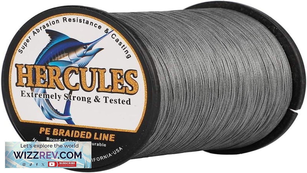 HERCULES Cost Effective Super Cast 8 Strands Braided Fishing Line 10LB to 300LB