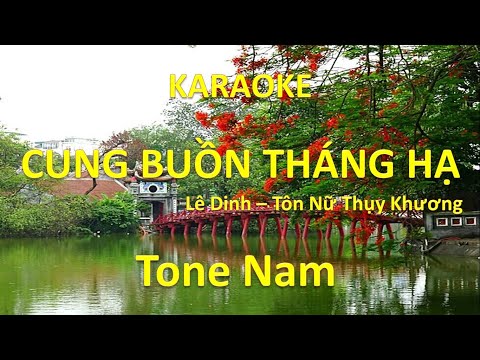 [KARAOKE] Cung buồn tháng hạ - Tango (Lê Dinh & Tôn Nữ Thụy Khương) – Tone Nam (Eb) – Cover by TMN