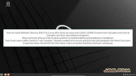 How to install Bellsoft Liberica JDK 17 in Linux Mint 21 with JAVA_HOME Environment Variable