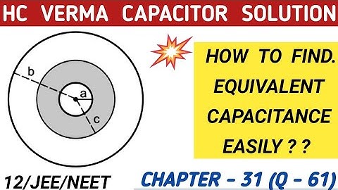 HC VERMA CAPACITOR SOLUTIONS , QUESTION 61 , CHAPTER 31 EXERCISE I HCV ELECTROSTATICS SOLUTIONS