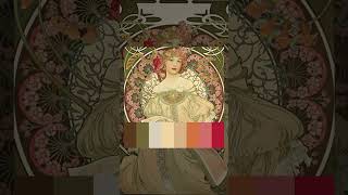 Color palette of Alphonse Mucha's paintings